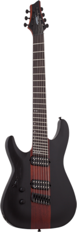 SCHECTER E-Gitarre, Signature, C-7 Rob Scallon, Dark Roast, Linkshände