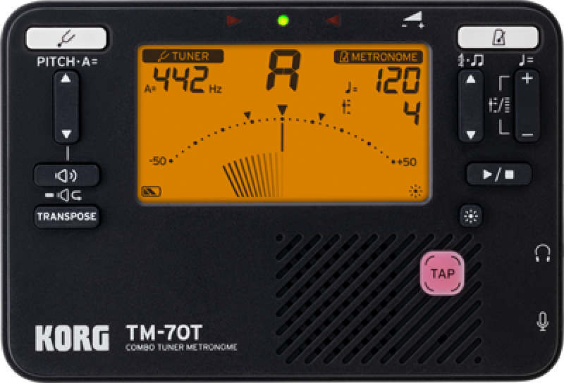 KORG Metronom, Stimmgerät, TM-70, schwarz