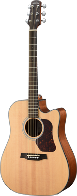 WALDEN Westerngitarre, Dreadnought Cut, Decke massiv, Mattlack, EQ, Ta