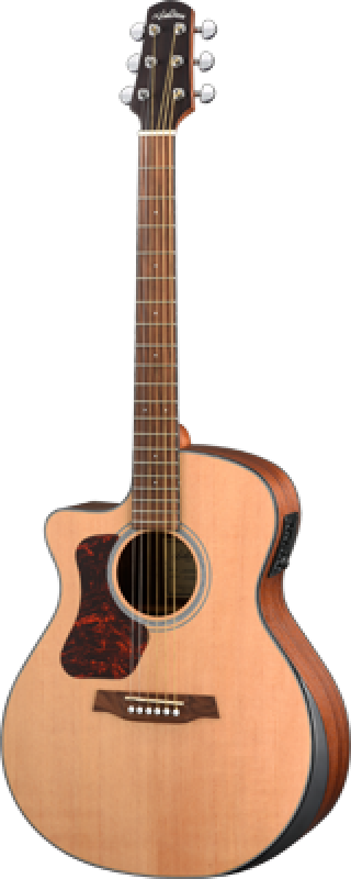 WALDEN Westerngitarre, Grand Auditorium, Linkshänder, Decke massiv, Ma
