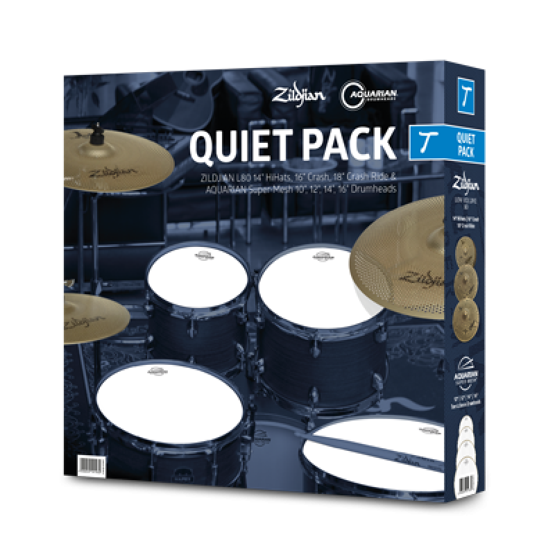 ZILDJIAN Becken Set, Quiet Pack T, ZI Low Volume und AQ Super Mesh