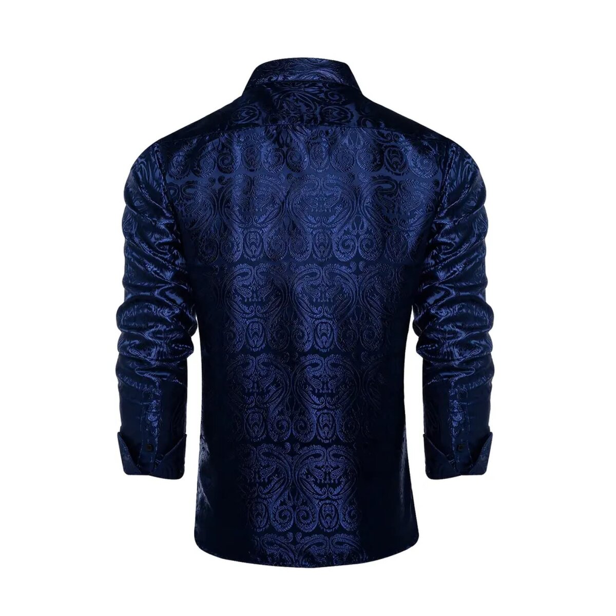 ROCK-HUS Hemd Schwarz-Blau Brokat-Art