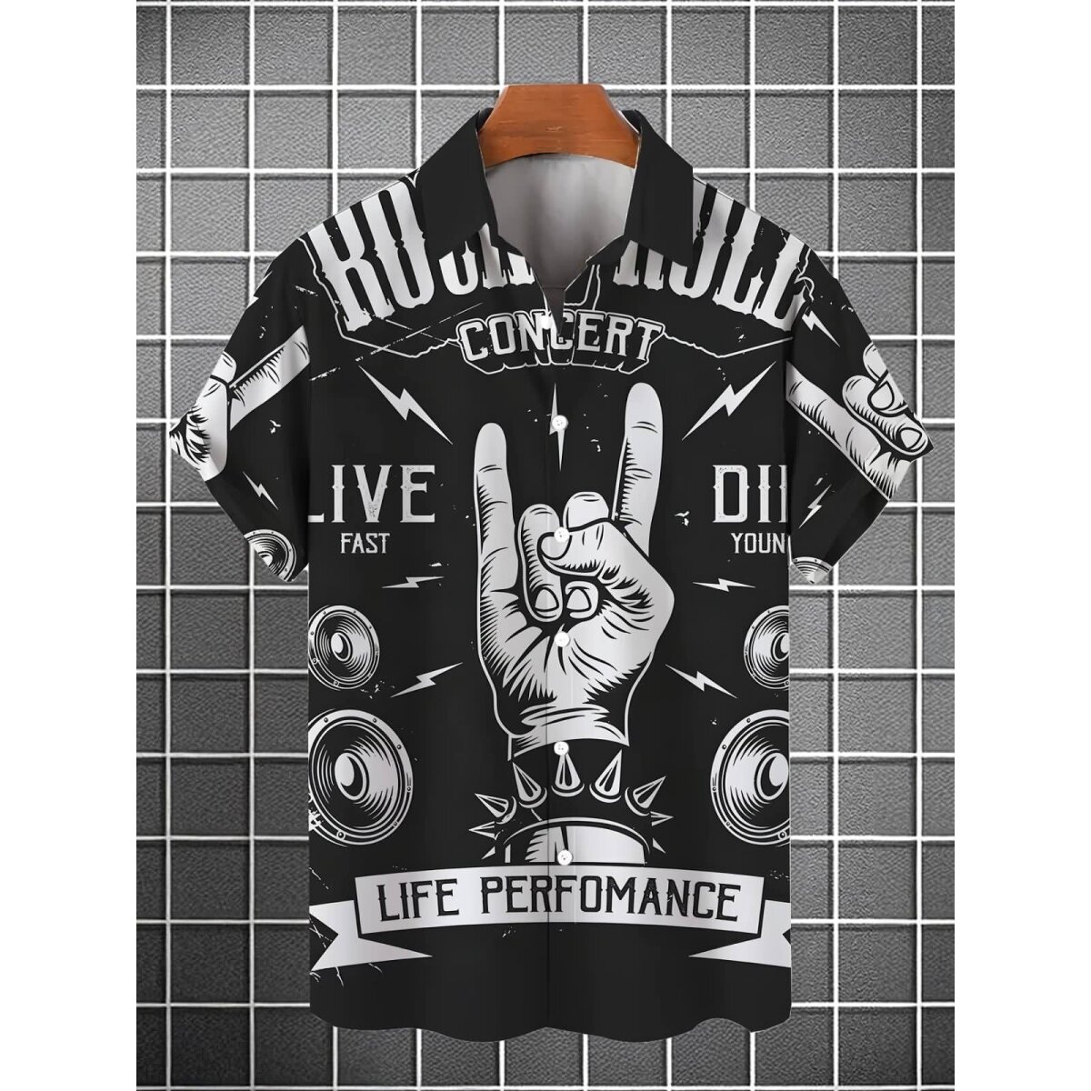 ROCK-HUS Hawai Hemd Rock Concert Life Performance