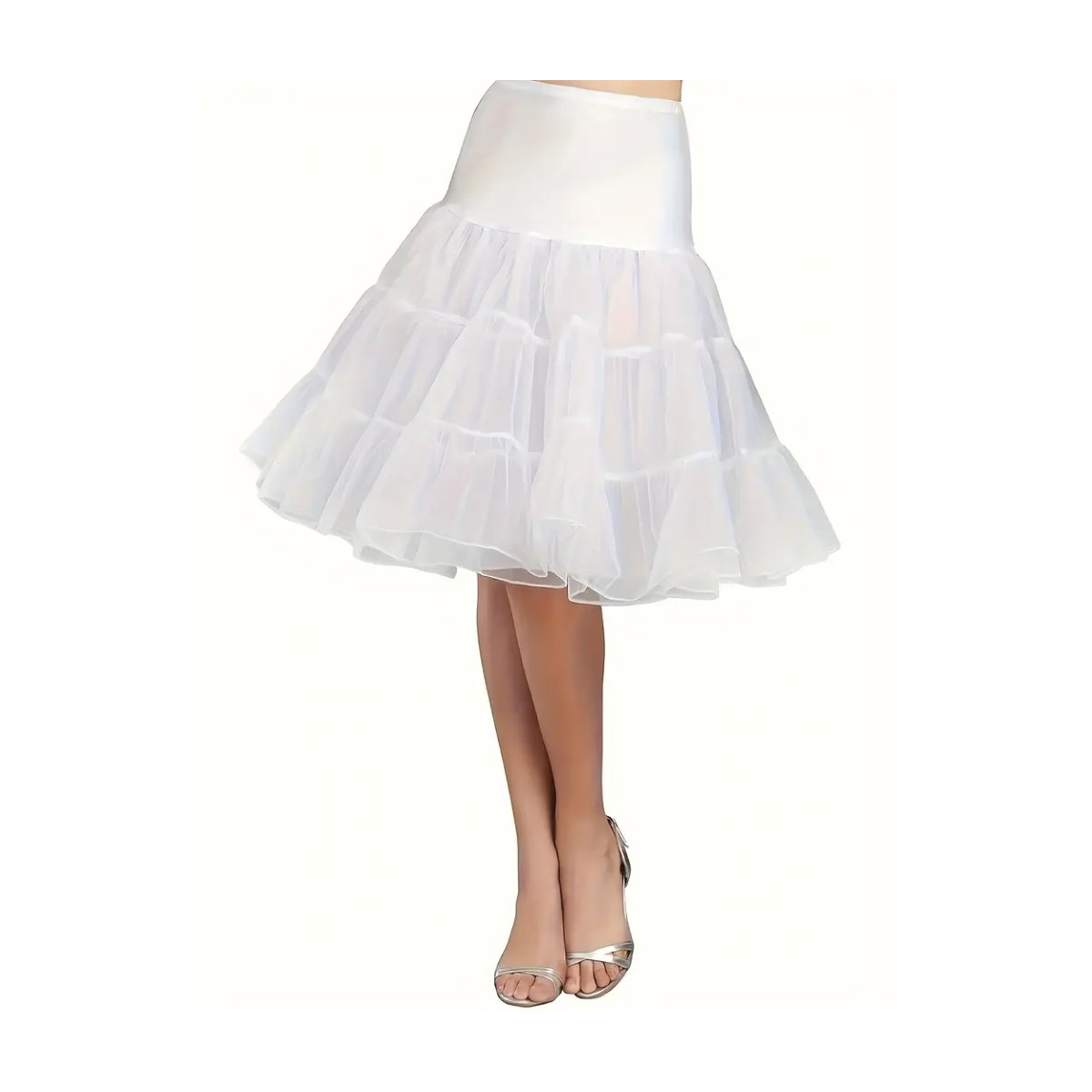 ROCK-HUS Petticoat Weiss ohne Rand L