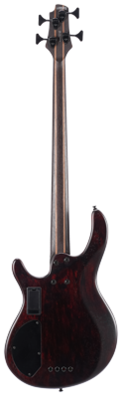 Preview: CORT Bassgitarre, B4 Element, Open Pore Burgundy Red