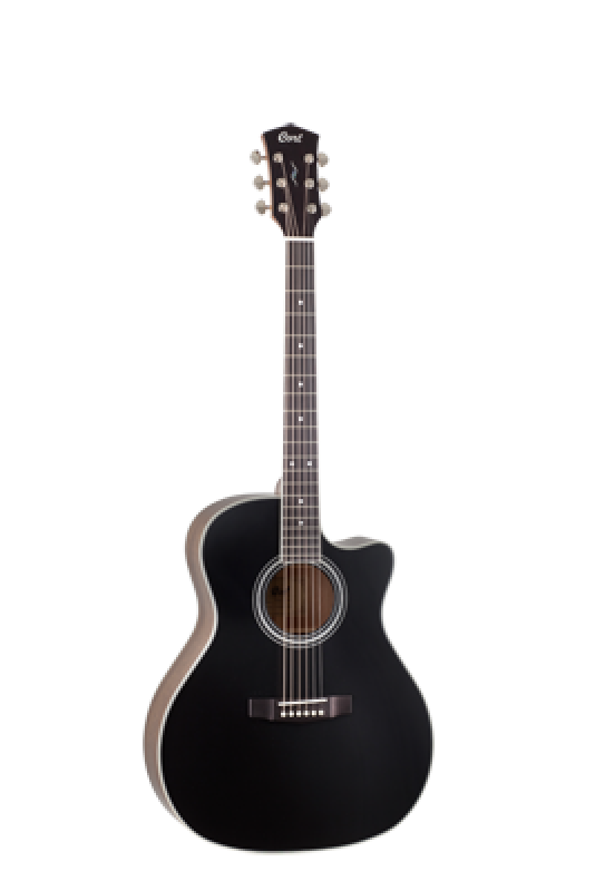 CORT Westerngitarre, PURE-GA, Black Satin Top Natural Satin Body, Prea