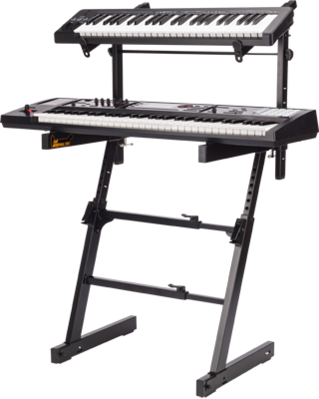 HERCULES Doppelkeyboardständer, Auto Lock Höhenverstellung, Z-Style
