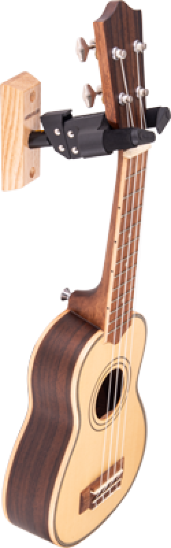 HERCULES Ukulelenwandhalter, AGS, kurz, Holzsockel, natur