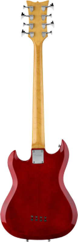 Preview: HAGSTROM Bassgitarre, H8II, Wild Cherry Transparent, 8-Saiter