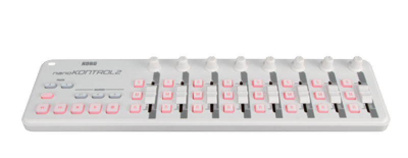 KORG USB-Controller, nanoKONTROL2, 8 Fader, weiß