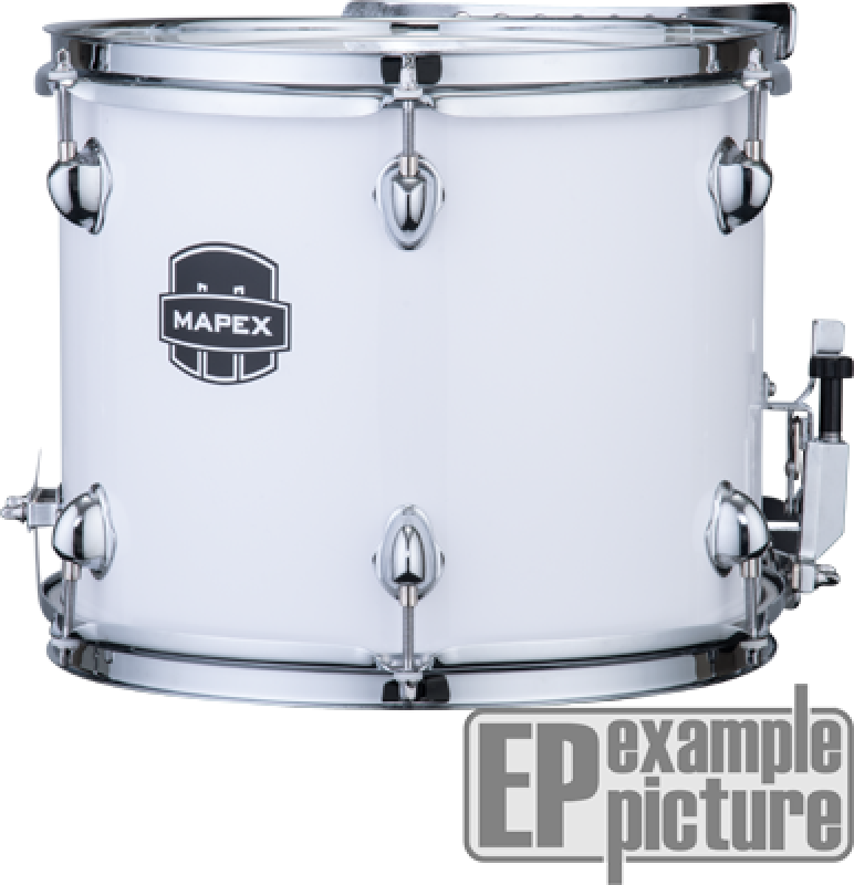 MAPEX Marching Snare Drum, Contender Series, 14"x12", Gloss White, Tra