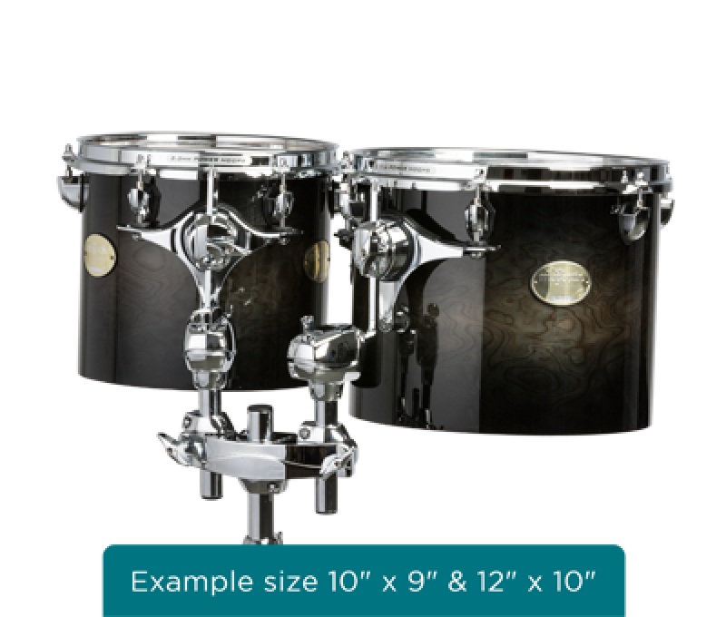 MAJESTIC Konzert Tom, Prophonic Series, 8"x8", Black Dawn