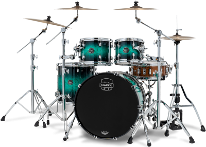 MAPEX Shellset, Saturn VI, Stage, Marine Teal Burst #XT