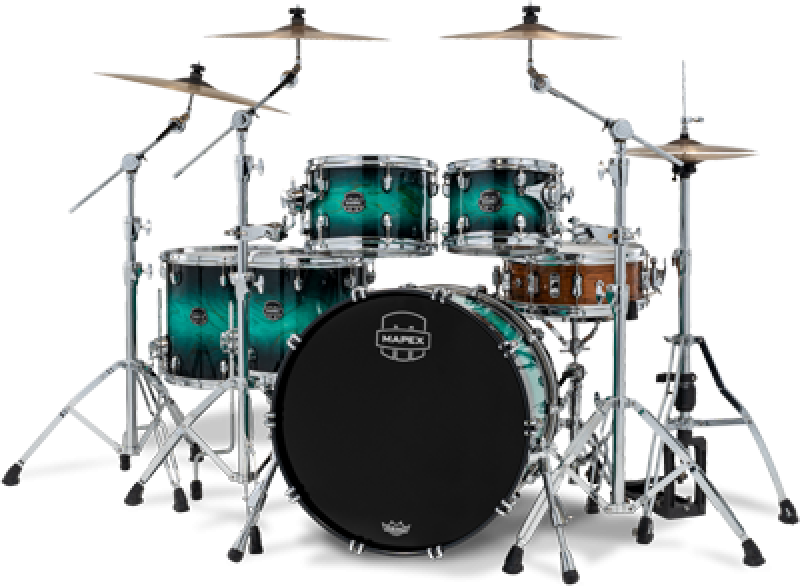 MAPEX Shellset, Saturn VI, Stage+, Marine Teal Burst #XT