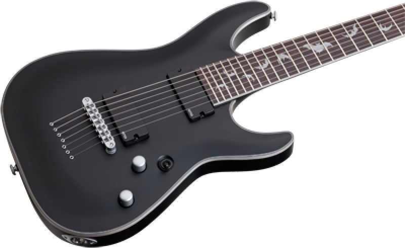SCHECTER E-Gitarre, Damien Platinum-7, Satin Black
