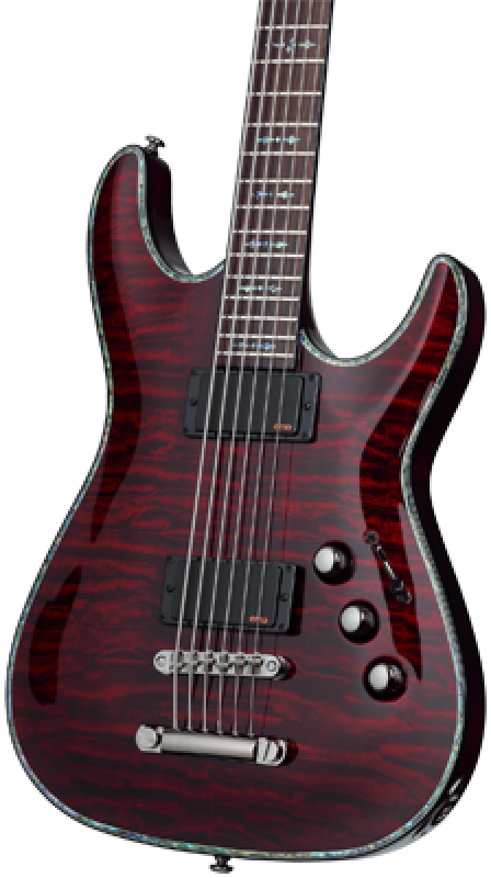 SCHECTER E-Gitarre, Hellraiser C VI Baritone, Black Cherry