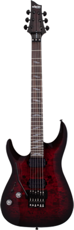 SCHECTER E-Gitarre, Omen Elite 6 FR, Black Cherry Burst, Linkshänder