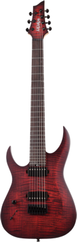 Preview: SCHECTER E-Gitarre, Sunset-7 Extreme, Scarlet Burst, Linkshänder