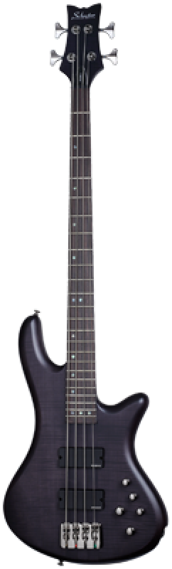 Preview: SCHECTER Bassgitarre, Stiletto Studio-4, See-Thru Black Satin