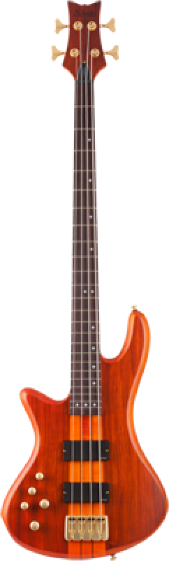 SCHECTER Bassgitarre, Stiletto Studio-4, Honey Satin, Linkshänder