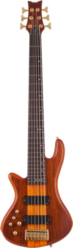 SCHECTER Bassgitarre, Stiletto Studio-6, Honey Satin, Linkshänder