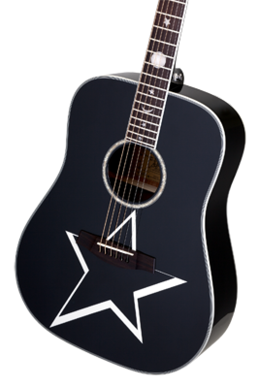 SCHECTER Westerngitarre, Robert Smith RS-1000 Busker, Gloss Black