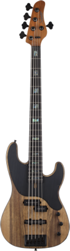 Preview: SCHECTER Bassgitarre, Model-T 5 Exotic, Black Limba