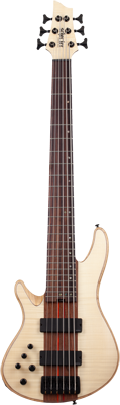 Preview: SCHECTER Bassgitarre, Charles Berthoud CB-6, Natural Satin, Linkshände