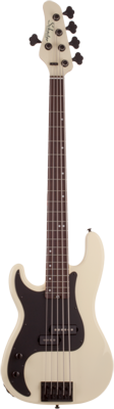SCHECTER Bassgitarre, P-5, Ivory, Linkshänder