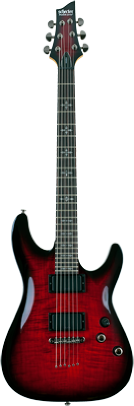 SCHECTER E-Gitarre, Demon 6, Crimson Red Burst