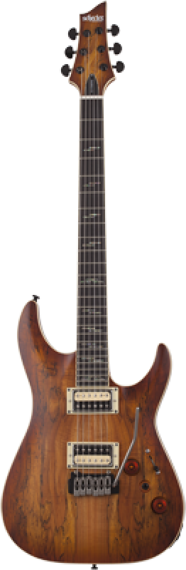 SCHECTER E-Gitarre, C-1 Exotic Spalted Maple, Satin Natural Vintage Bu