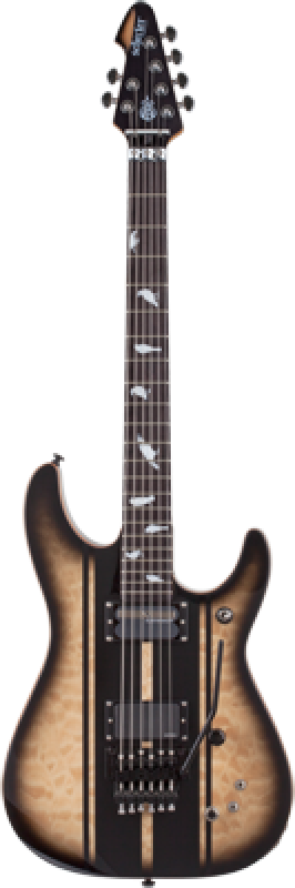 SCHECTER E-Gitarre, Signature DJ Ashba, Natural Black Burst