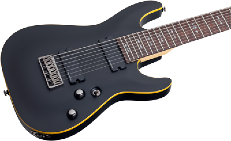 SCHECTER E-Gitarre, Demon 8, Aged Black Satin