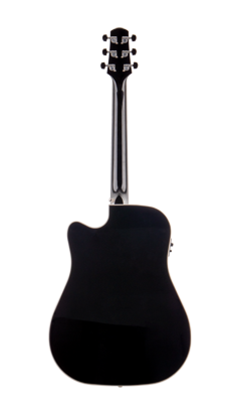 Preview: WALDEN Westerngitarre, Dreadnought, Decke massiv, Hochglanz schwarz, C