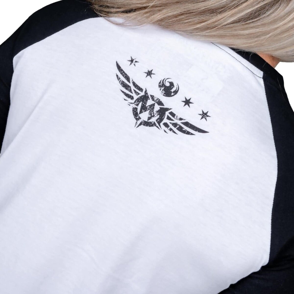 WORNSTAR Herren Machine Shop Reglan Tee Midsleeve-Shirt schwarz-weiß