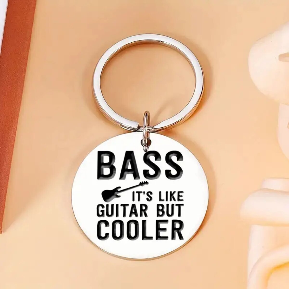 ROCK-HUS Schlüsselanhänger "Bass it´s like Guitar but cooler"