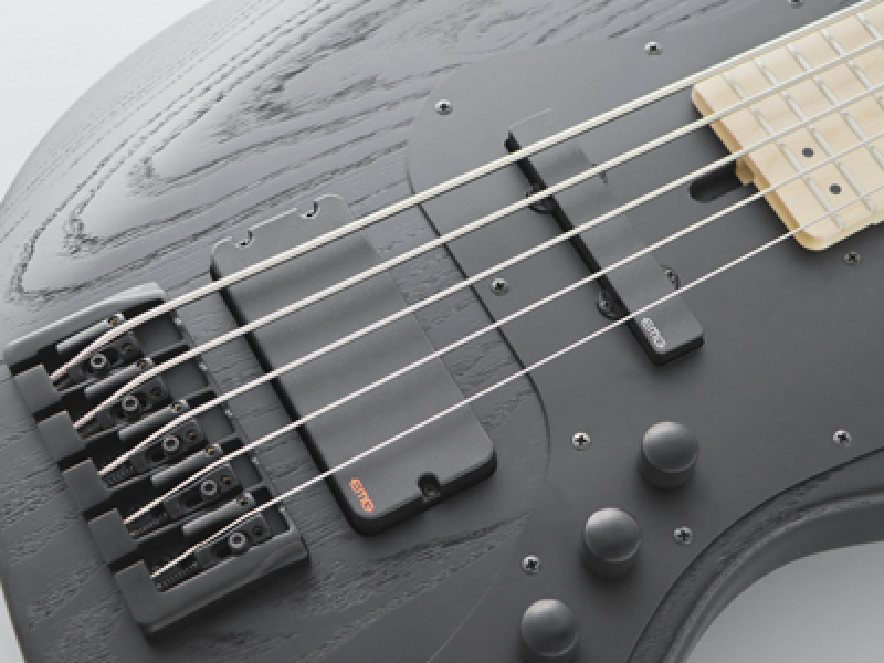 FGN Bassgitarre, J-Standard Mighty Jazz DE, 5-Saiter, Open Pore Black,