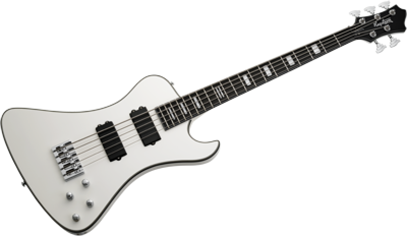 HAGSTROM E-Bass, Nekromant 5, White Gloss