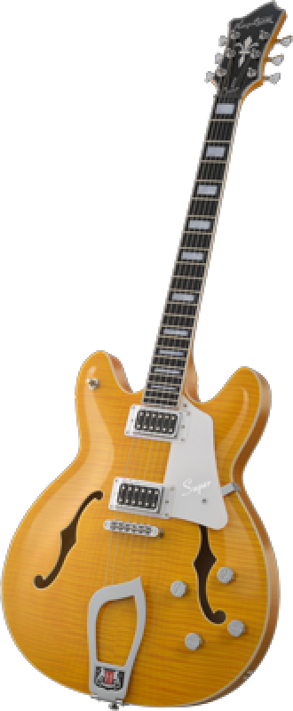 Preview: HAGSTROM E-Gitarre, Super Viking, Dandy Dandelion Flame