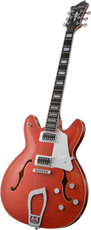 Preview: HAGSTROM E-Gitarre, Super Viking, Mandarin Flame