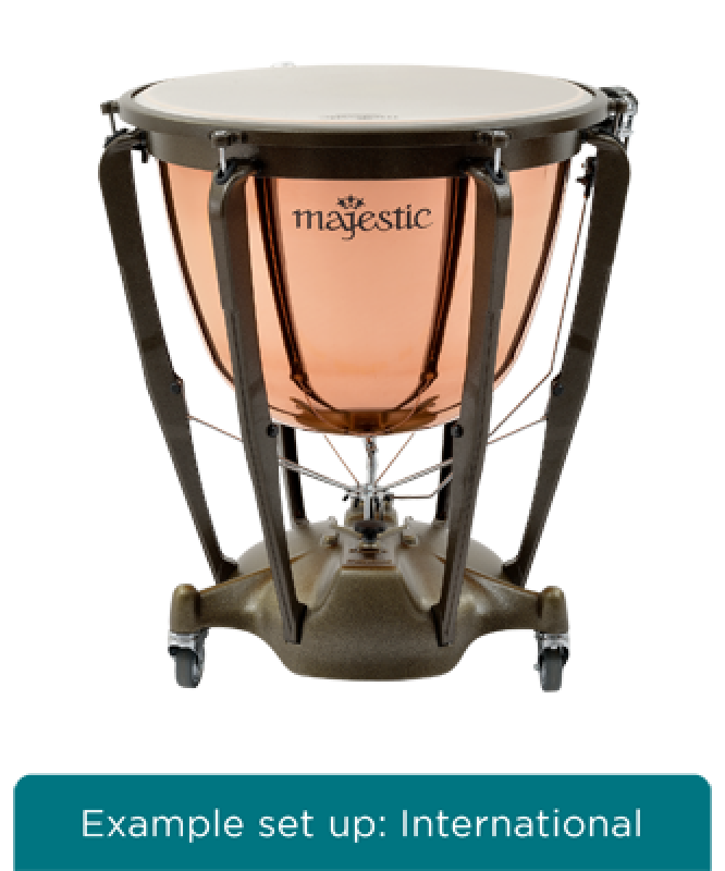 MAJESTIC Pauke, Symphonic Grand Series, 23", Kupfer, poliert, tiefgez.