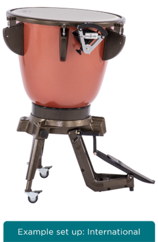 MAJESTIC Pauke, Harmonic Series, 26", Fiberglas, tiefgezogen, deutsch