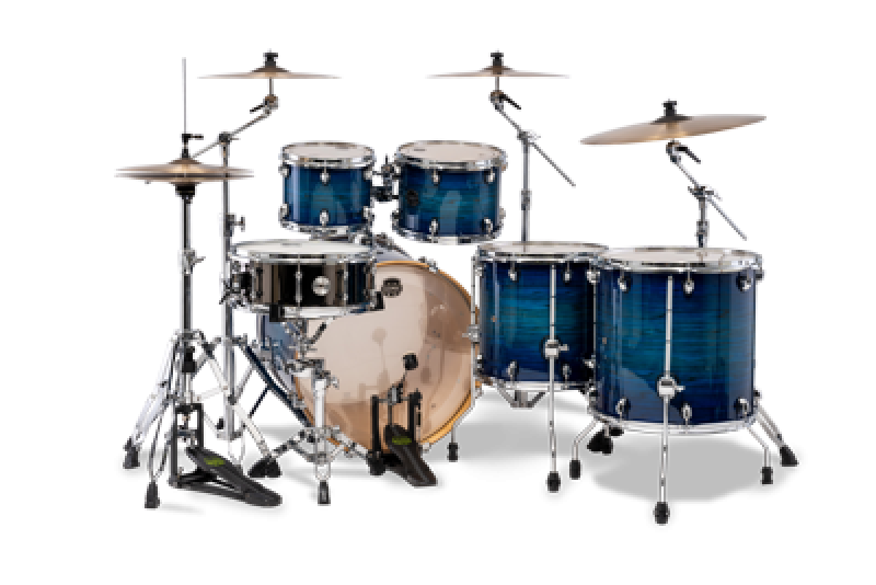 MAPEX Shellset, Armory, Stage+, mit Rosette, Blue Wave Burst #NJ