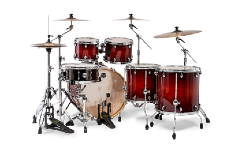 MAPEX Shellset, Armory, Stage+, mit Rosette, Red Onyx Burst #NR