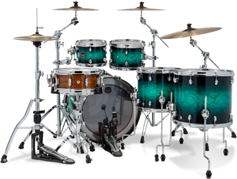 MAPEX Shellset, Saturn VI, Stage+, Marine Teal Burst #XT
