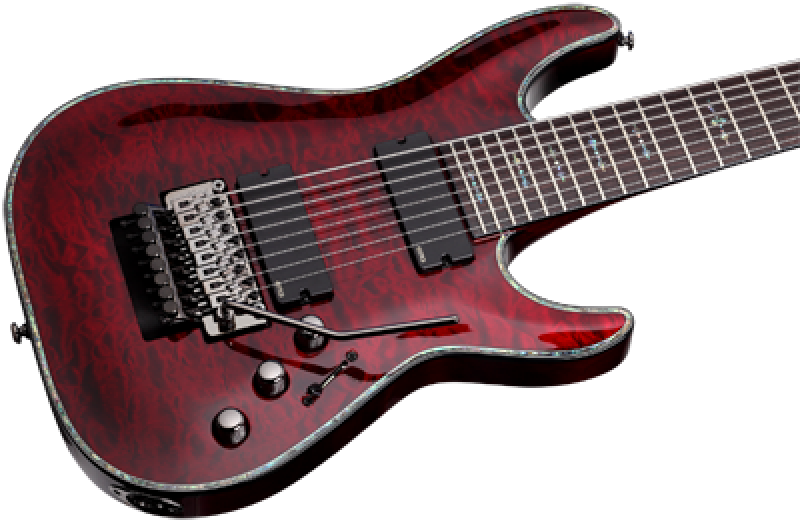 SCHECTER E-Gitarre, Hellraiser C-8 FR, Black Cherry