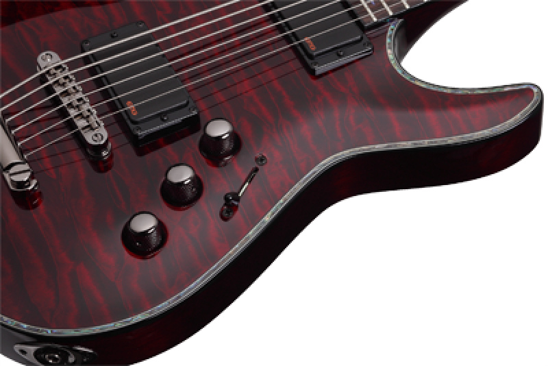 SCHECTER E-Gitarre, Hellraiser C VI Baritone, Black Cherry