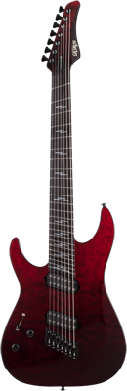 SCHECTER E-Gitarre, Reaper 7 Elite, MultiScale, Blood Burst, Linkshänd