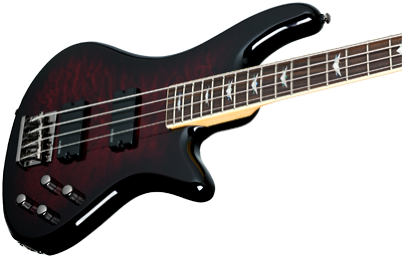 Preview: SCHECTER Bassgitarre, Stiletto Extreme-4, Black Cherry