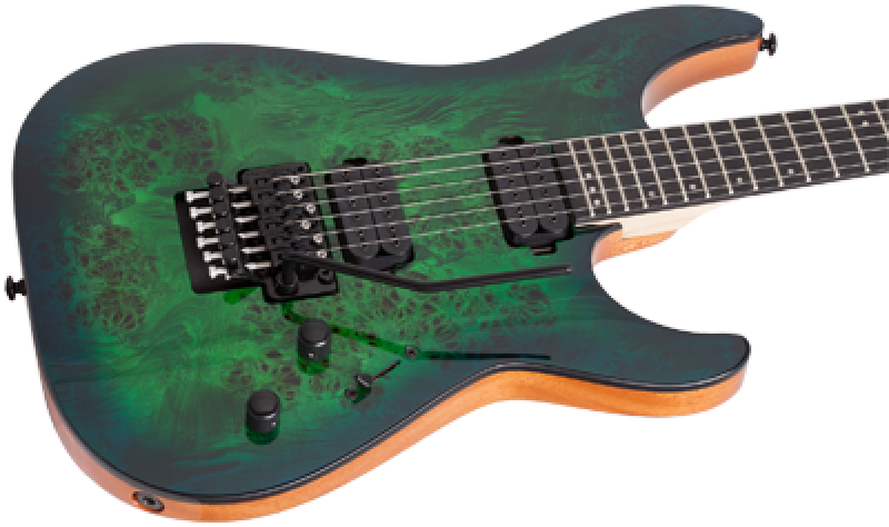 SCHECTER E-Gitarre, C-6 FR Pro, Aqua Burst